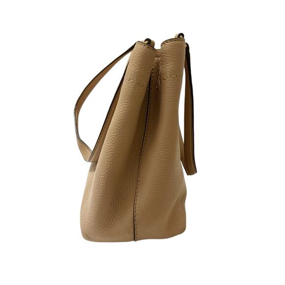 Tory Burch McGraw Devon Sand Nude Leather Purse - Picture 6 of 10